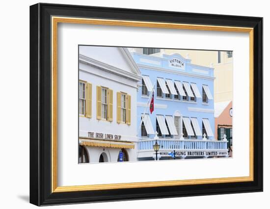 Victoria Block on Front Street in Hamilton City, Pembroke Parish, Bermuda, Central America-Richard Cummins-Framed Photographic Print