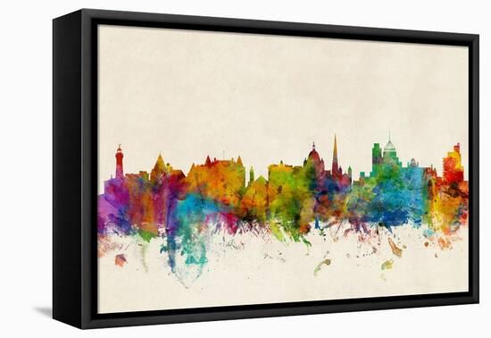 Victoria Canada Skyline-Michael Tompsett-Framed Stretched Canvas