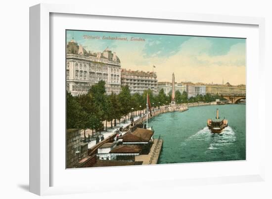 Victoria Embankment, London, England-null-Framed Art Print