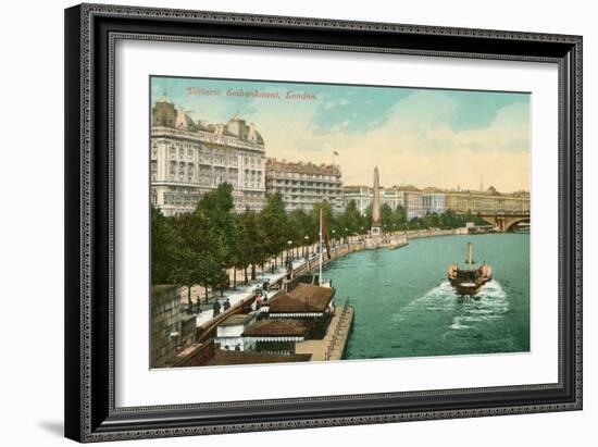 Victoria Embankment, London, England-null-Framed Art Print