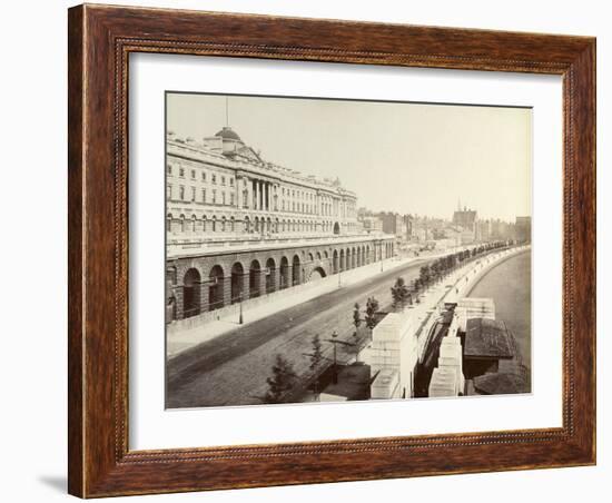 Victoria Embankment, Showing Somerset House, London, 1887-null-Framed Photographic Print