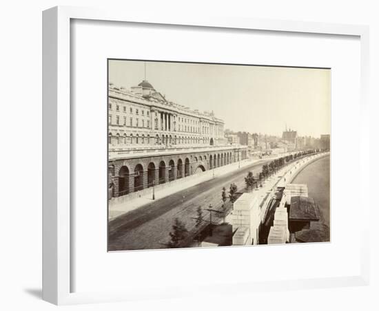 Victoria Embankment, Showing Somerset House, London, 1887-null-Framed Photographic Print
