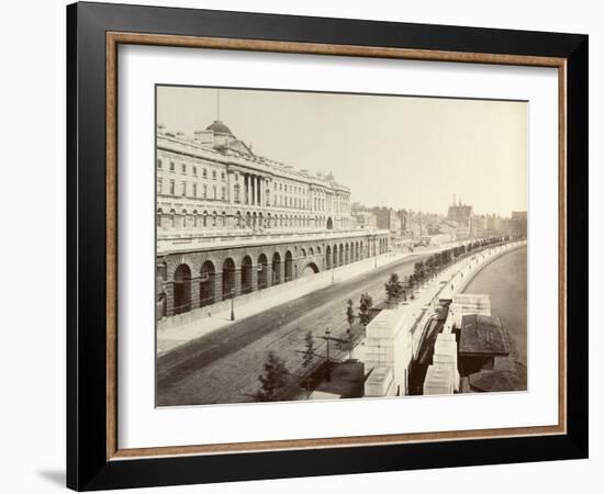 Victoria Embankment, Showing Somerset House, London, 1887-null-Framed Photographic Print