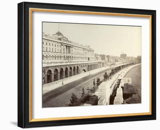 Victoria Embankment, Showing Somerset House, London, 1887-null-Framed Photographic Print