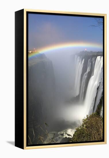 Victoria Falls at Night, Zimbabwe/Zambia-Paul Joynson Hicks-Framed Premier Image Canvas