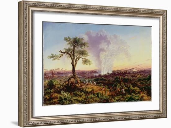 Victoria Falls at Sunrise, with The Smoke, c.1863-Thomas Baines-Framed Giclee Print