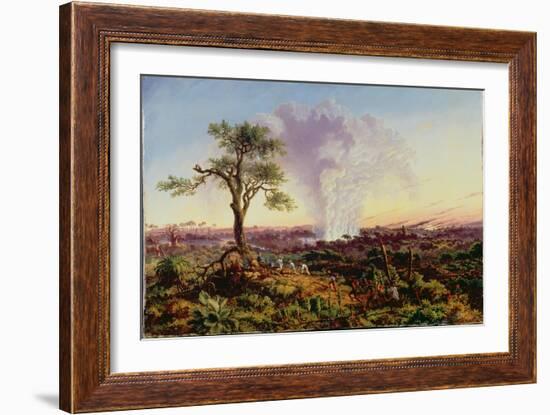 Victoria Falls at Sunrise, with The Smoke, c.1863-Thomas Baines-Framed Giclee Print