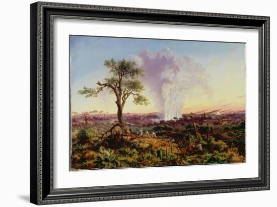 Victoria Falls at Sunrise, with The Smoke, c.1863-Thomas Baines-Framed Giclee Print