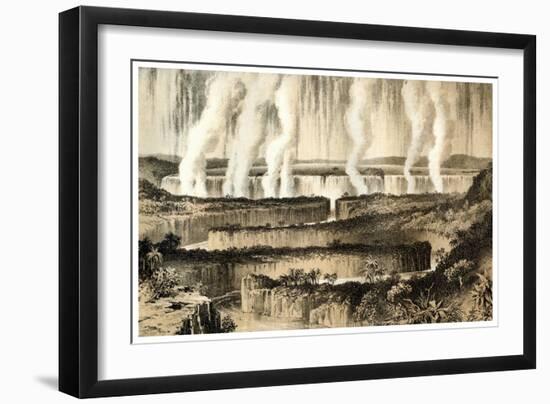 Victoria Falls of the Zambesi, 1883-null-Framed Giclee Print