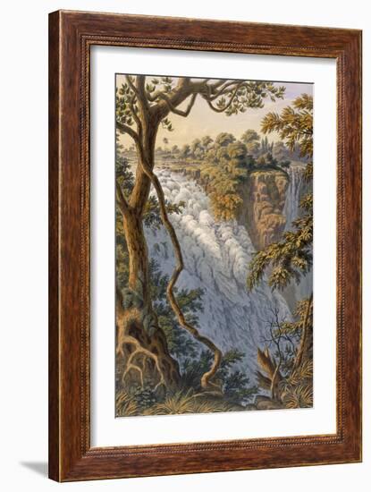 Victoria Falls: the Leaping Water (Colour Litho)-Thomas Baines-Framed Giclee Print