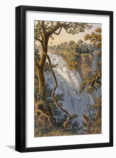 Victoria Falls: the Leaping Water (Colour Litho)-Thomas Baines-Framed Giclee Print