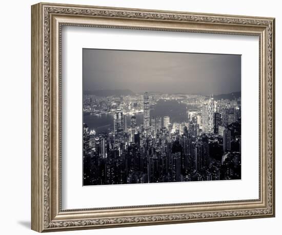 Victoria Harbour and Skyline from the Peak, Hong Kong, China-Jon Arnold-Framed Photographic Print