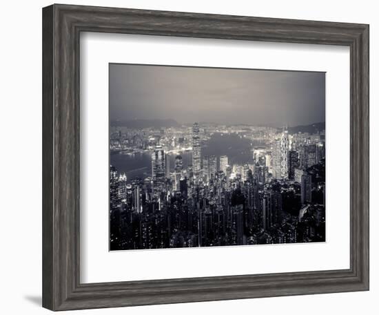 Victoria Harbour and Skyline from the Peak, Hong Kong, China-Jon Arnold-Framed Photographic Print