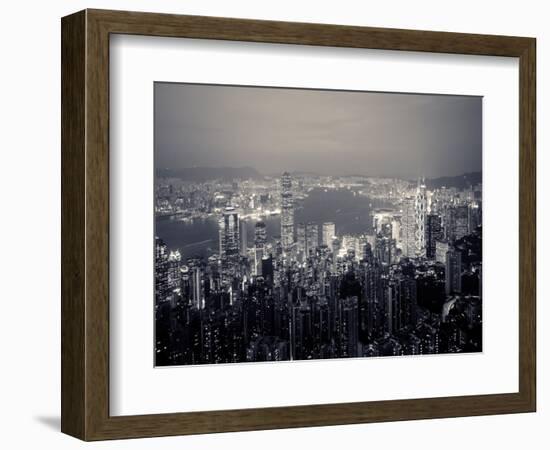 Victoria Harbour and Skyline from the Peak, Hong Kong, China-Jon Arnold-Framed Photographic Print