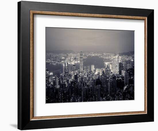 Victoria Harbour and Skyline from the Peak, Hong Kong, China-Jon Arnold-Framed Photographic Print