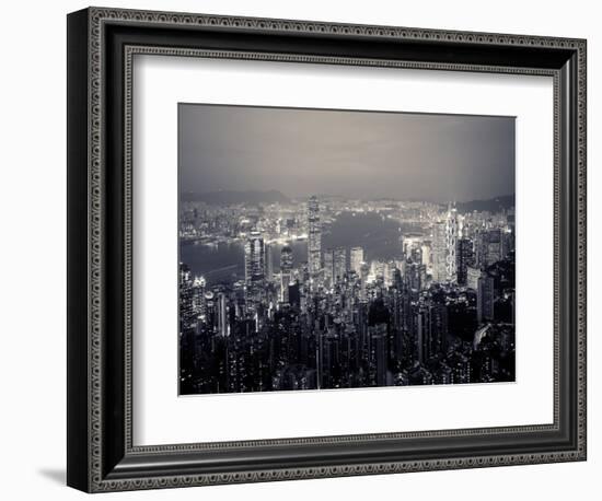 Victoria Harbour and Skyline from the Peak, Hong Kong, China-Jon Arnold-Framed Photographic Print