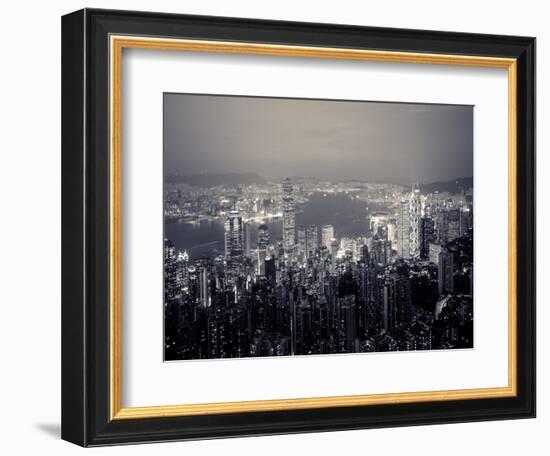 Victoria Harbour and Skyline from the Peak, Hong Kong, China-Jon Arnold-Framed Photographic Print