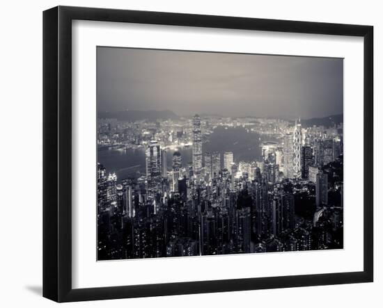 Victoria Harbour and Skyline from the Peak, Hong Kong, China-Jon Arnold-Framed Photographic Print