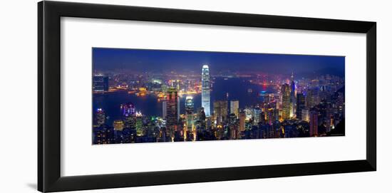 Victoria Harbour and Skyline from the Peak, Hong Kong, China-Michele Falzone-Framed Photographic Print