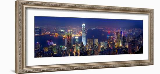 Victoria Harbour and Skyline from the Peak, Hong Kong, China-Michele Falzone-Framed Photographic Print