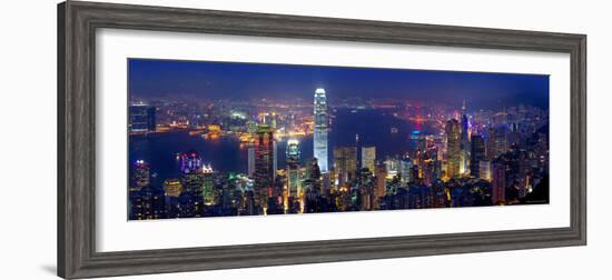 Victoria Harbour and Skyline from the Peak, Hong Kong, China-Michele Falzone-Framed Photographic Print