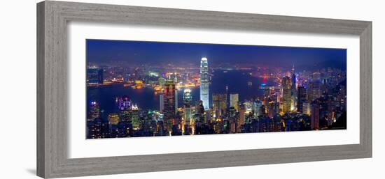 Victoria Harbour and Skyline from the Peak, Hong Kong, China-Michele Falzone-Framed Photographic Print