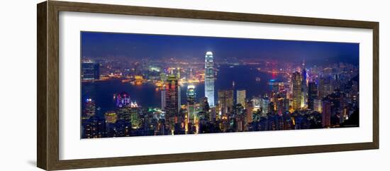 Victoria Harbour and Skyline from the Peak, Hong Kong, China-Michele Falzone-Framed Photographic Print