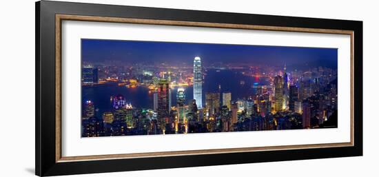 Victoria Harbour and Skyline from the Peak, Hong Kong, China-Michele Falzone-Framed Photographic Print