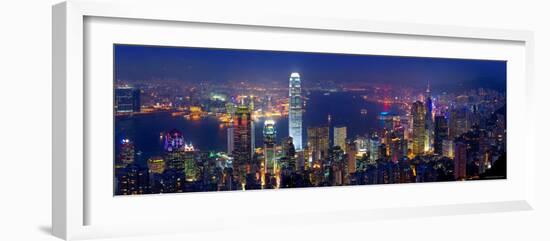 Victoria Harbour and Skyline from the Peak, Hong Kong, China-Michele Falzone-Framed Photographic Print