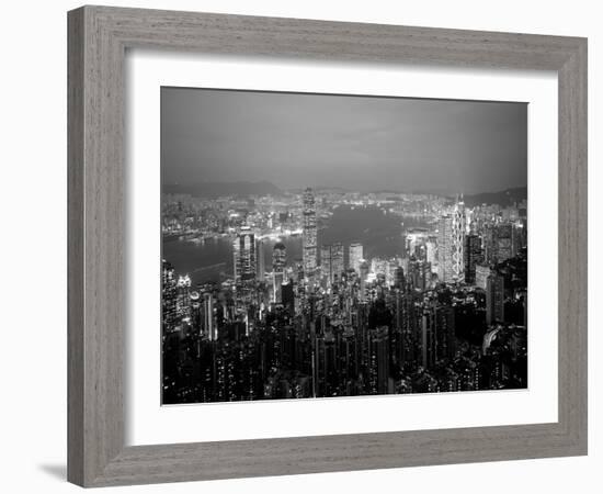 Victoria Harbour and Skyline from the Peak, Hong Kong, China-Jon Arnold-Framed Photographic Print