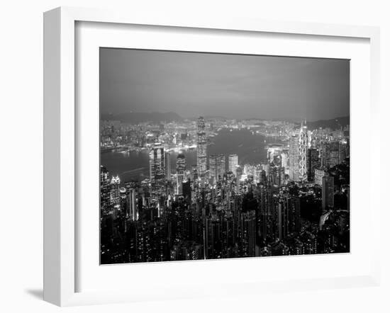Victoria Harbour and Skyline from the Peak, Hong Kong, China-Jon Arnold-Framed Photographic Print