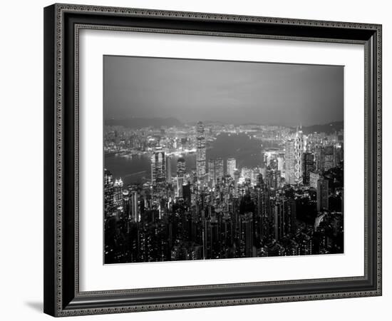 Victoria Harbour and Skyline from the Peak, Hong Kong, China-Jon Arnold-Framed Photographic Print