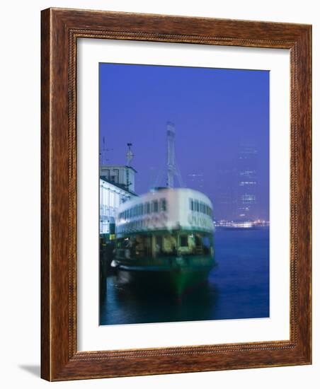 Victoria Harbour, Star Ferry Terminal, Kowloon, Hong Kong, China-Walter Bibikow-Framed Photographic Print