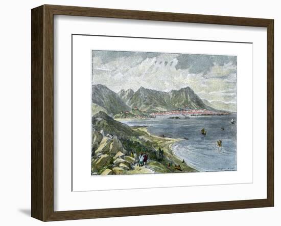 Victoria, Hong Kong, from the Chinese Mainland, C1890-null-Framed Giclee Print