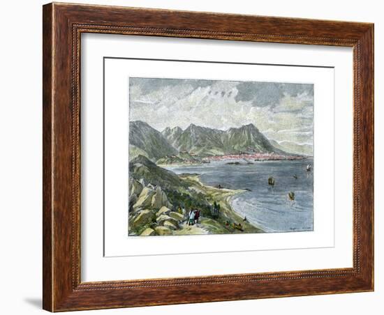 Victoria, Hong Kong, from the Chinese Mainland, C1890-null-Framed Giclee Print