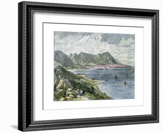 Victoria, Hong Kong, from the Chinese Mainland, C1890-null-Framed Giclee Print