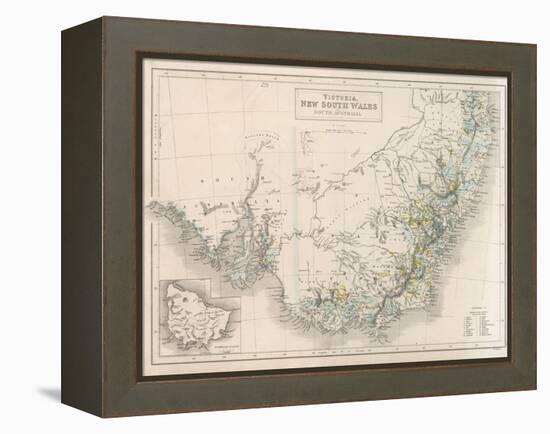 Victoria New South Wales South Australia-W. Hughes-Framed Premier Image Canvas