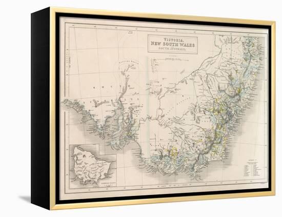 Victoria New South Wales South Australia-W. Hughes-Framed Premier Image Canvas