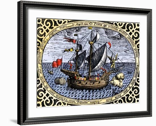 Victoria, One of Magellan's Fleet Which Circumnavigated the Earth, c.1519-1520-null-Framed Giclee Print