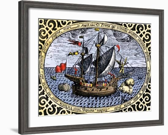 Victoria, One of Magellan's Fleet Which Circumnavigated the Earth, c.1519-1520-null-Framed Giclee Print