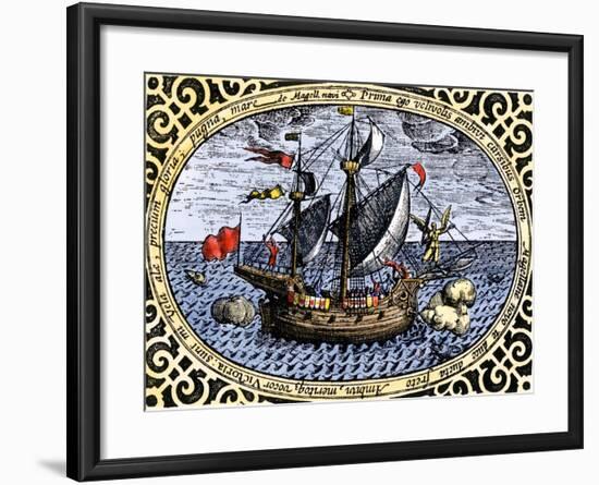 Victoria, One of Magellan's Fleet Which Circumnavigated the Earth, c.1519-1520-null-Framed Giclee Print