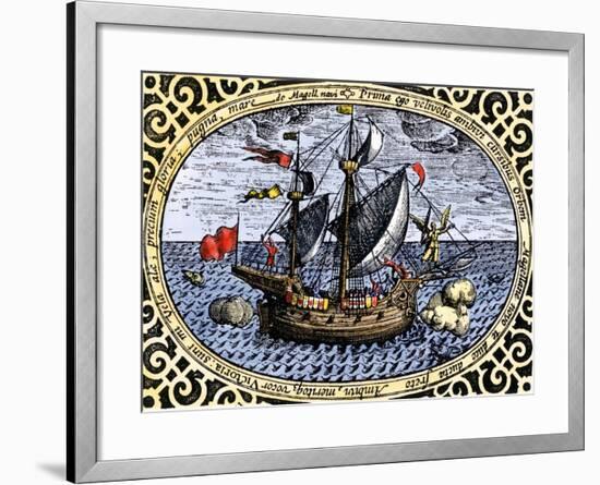 Victoria, One of Magellan's Fleet Which Circumnavigated the Earth, c.1519-1520-null-Framed Giclee Print