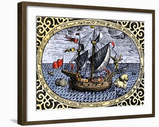 Victoria, One of Magellan's Fleet Which Circumnavigated the Earth, c.1519-1520-null-Framed Giclee Print