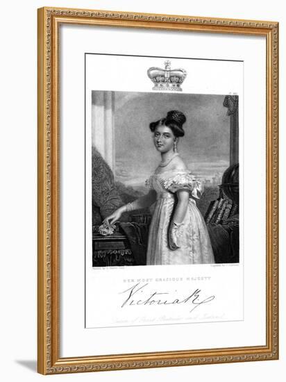 Victoria, Queen of Great Britain and Ireland, C1838-J Cochran-Framed Giclee Print