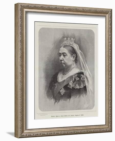 Victoria, Queen of Great Britain and Ireland, Empress of India-null-Framed Giclee Print