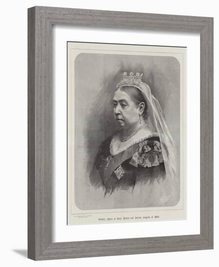 Victoria, Queen of Great Britain and Ireland, Empress of India-null-Framed Giclee Print