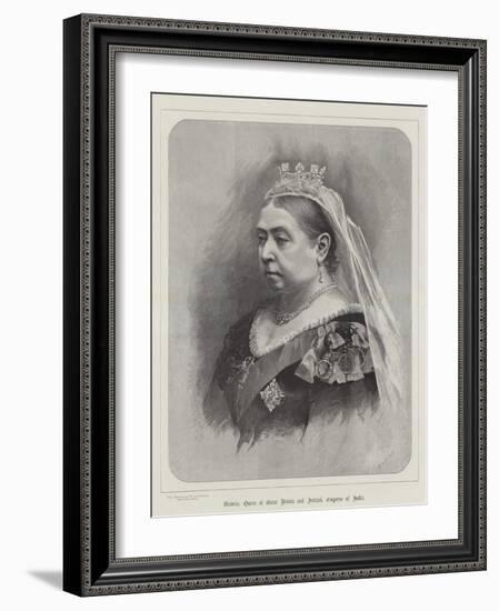 Victoria, Queen of Great Britain and Ireland, Empress of India-null-Framed Giclee Print