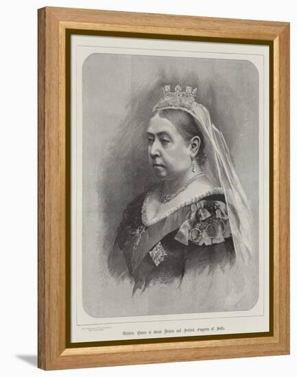 Victoria, Queen of Great Britain and Ireland, Empress of India-null-Framed Premier Image Canvas