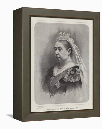 Victoria, Queen of Great Britain and Ireland, Empress of India-null-Framed Premier Image Canvas
