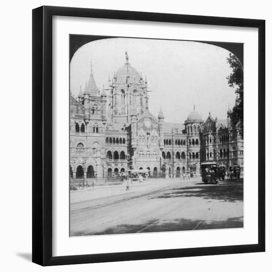 Victoria Terminus Railway Station, Bombay, India, 1903-Underwood & Underwood-Framed Giclee Print